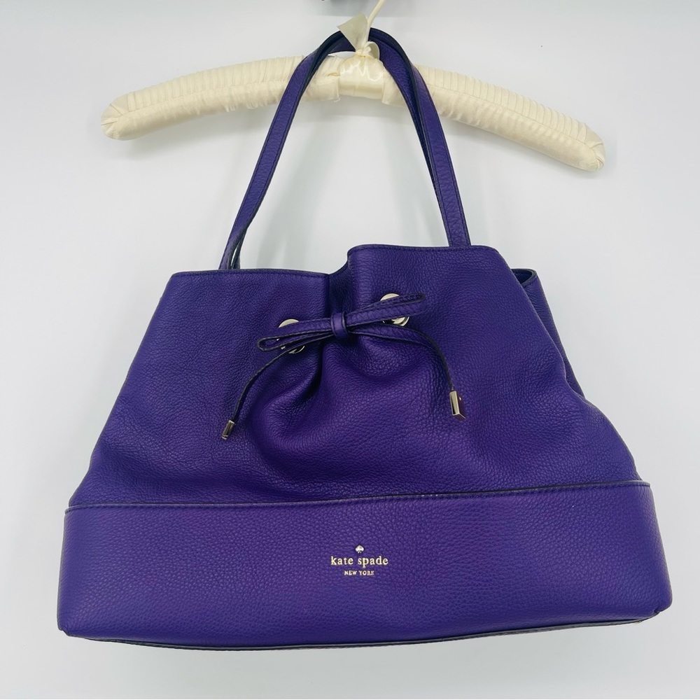 Kate Spade Purple Leather Bow Shoulder Bag